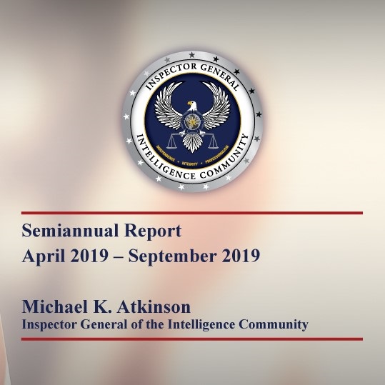 ICIG Semiannual Report Apr 2019 - Sep 2019